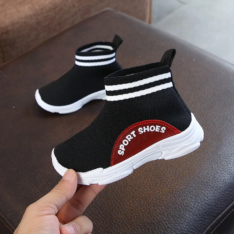 

New Boys & Girls Sneakers Breathable Children High Shoes Elasticity Socks-shoes For Toddler & Little Kids SIZE 22-33