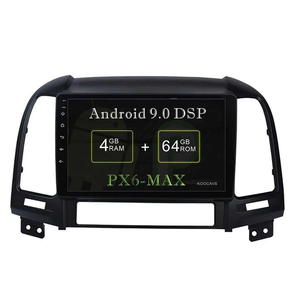 KOOCAVS 9 &quotIPS Android 0 автомобильный GPS радиоплеер для Hyundai Santa Fe 2006 2007 2008 2009 2010 с 4 Гб + 64