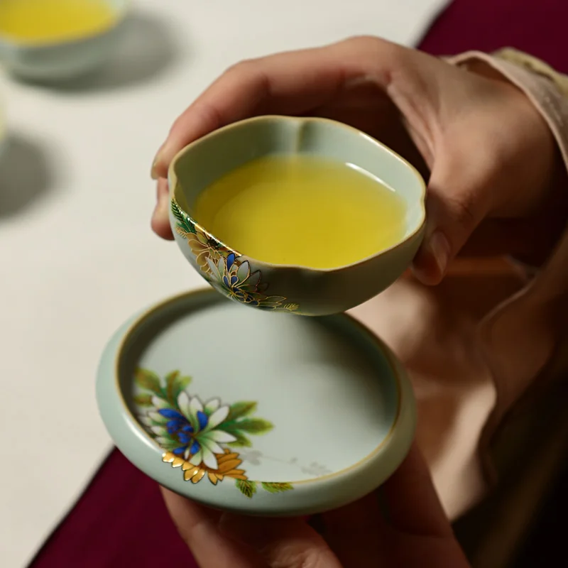 Керамическая фарфоровая Цветочная чайная кофейная чашка и подставка Ruyao | Дом сад