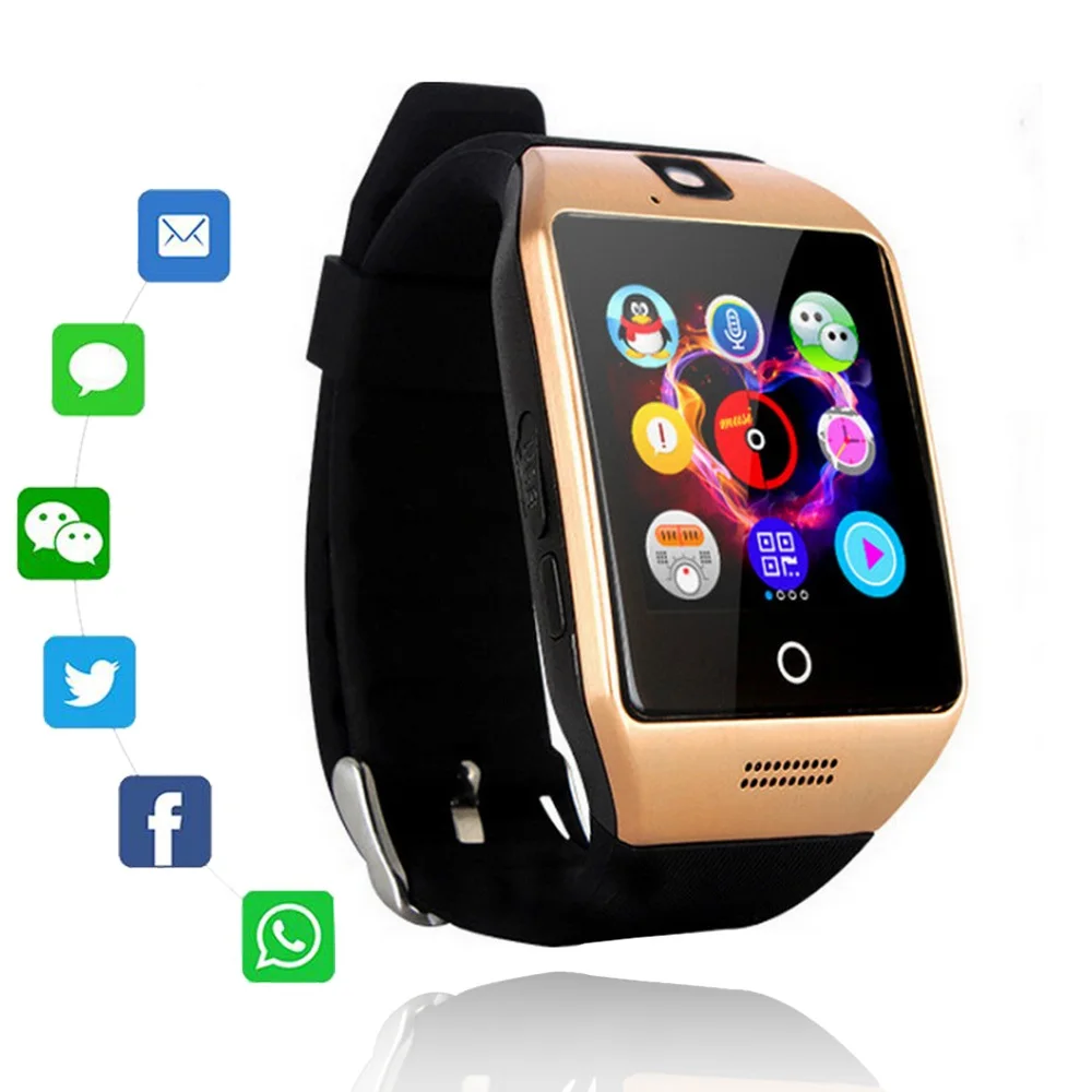 Bluetooth SmartWatch ip68 Q18 фитнес-трекер сенсорный экран поддержка приложения загрузка TF