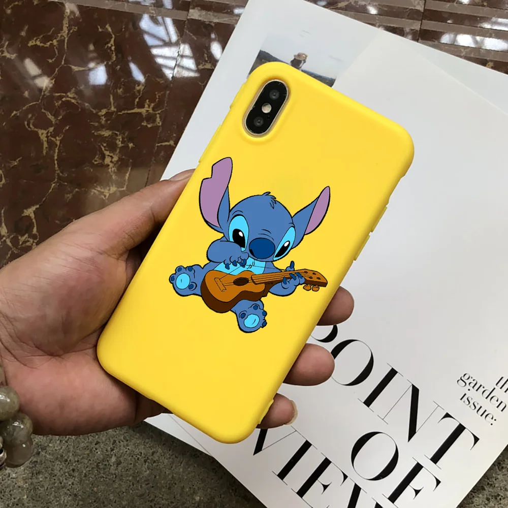 yellow-2628 Милые Мультяшные цветные силиконовые мягкие чехлы из ТПУ для телефонов iPhone5 5S se 6 6p 6s 7 8 Plus X XR Xs Max 11 11pro 11proMAX - Цвет: yellow-2628
