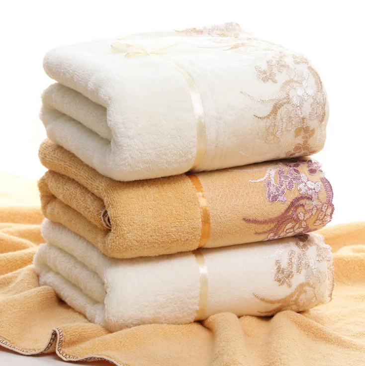 Роскошные Для ванной Полотенца с Кружево большой Ванная комната мягкие