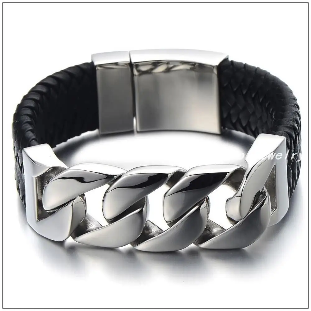 23 см * 24 мм новые тяжелые Ювелирные изделия 316L из нержавеющей стали серебряного