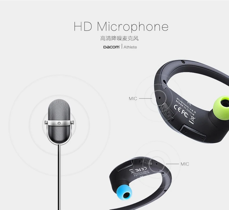 Dacom Athlete Bluetooth гарнитура G05 беспроводные наушники спортивные беговые стерео наушники с Bluetooth V4.1 микрофоном