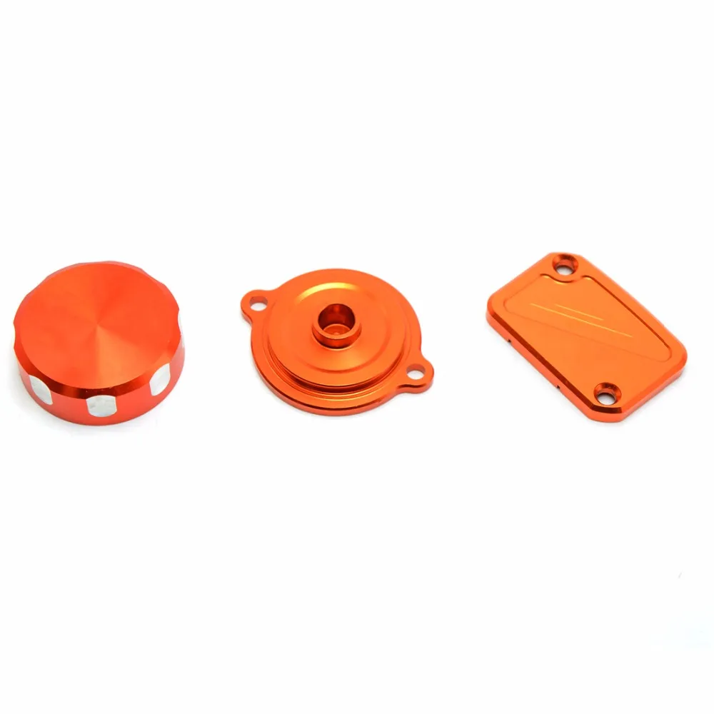 Оранжевый Аксессуары для мотоцикла с ЧПУ алюминиевый бачок тормозной жидкости