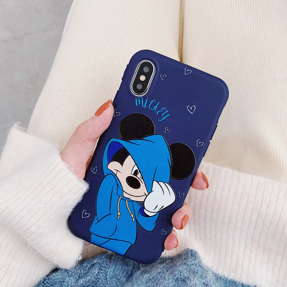Marchcover для iPhone 11pro X XR XS MAX милые кофты с капюшоном героями мультфильмов чехол