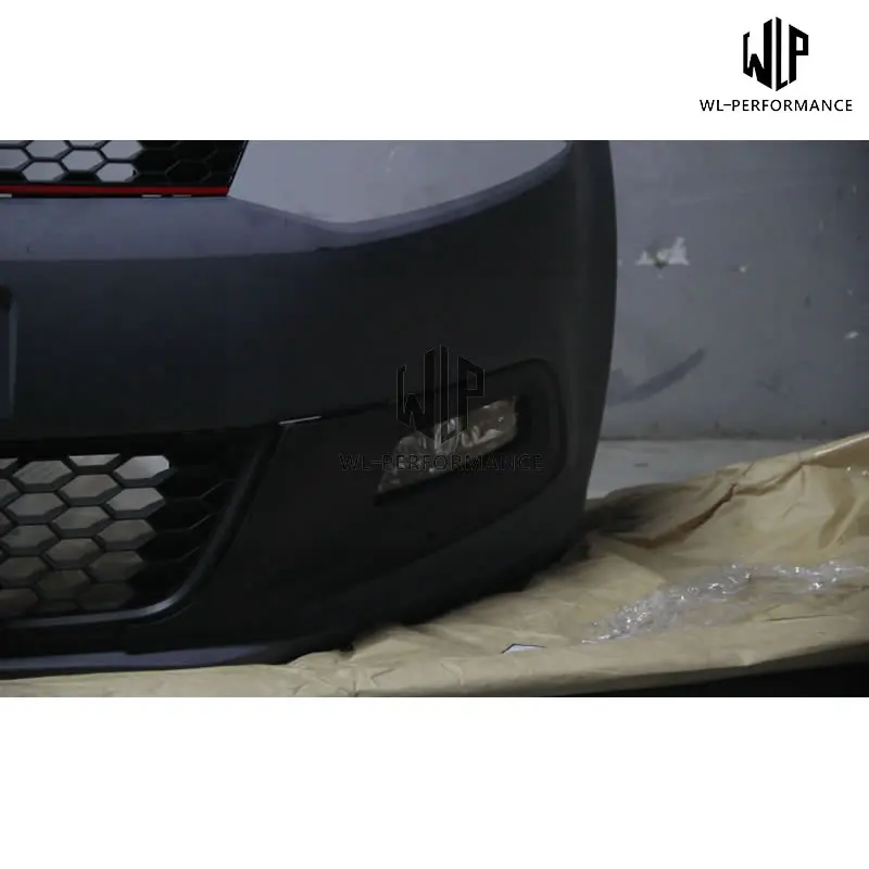 Polo GTI R-Line Стиль комплект кузова высокого качества PP Неокрашенный фронт бампер для заднего бампера боковые юбки для Защитные чехлы для сидений, сшитые специально для Volkswagen Polo GTI 11 до 16 лет
