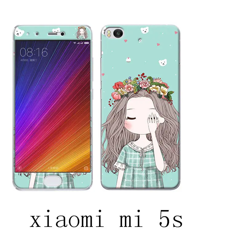 Xiaomi Mi5S M5S Silicone Luxury Soft Case For Phone With 360Protective+Color Integrated Tempered Glass Cover |