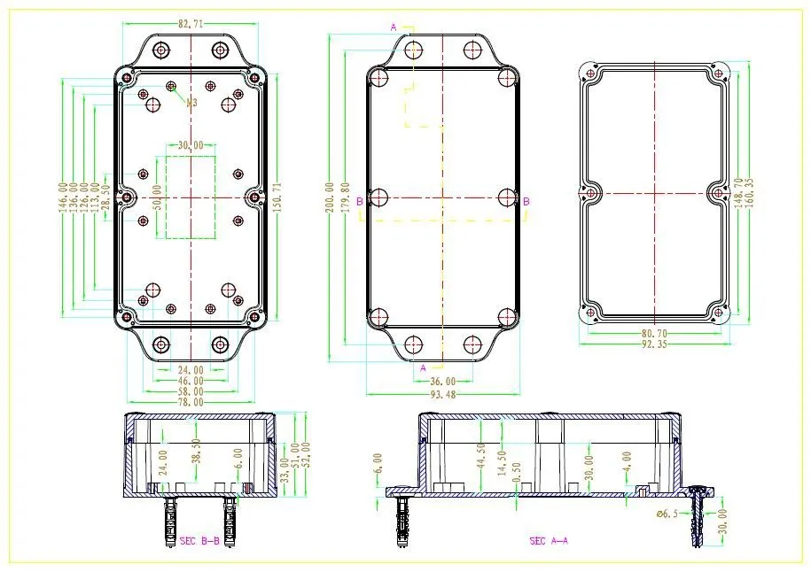 [2 вида стилей] пластиковый водонепроницаемый корпус IP68 для наружного