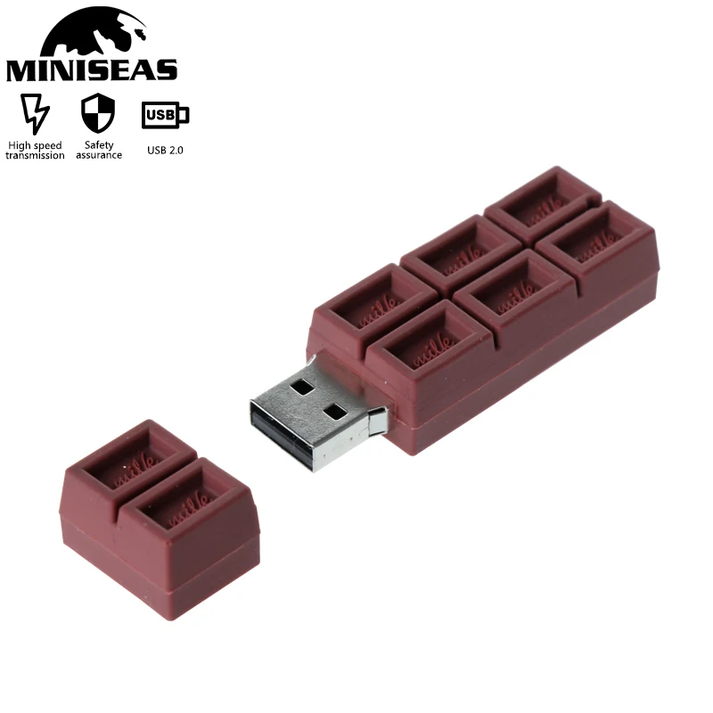 Usb флеш накопитель Miniseas Chocolate 4 ГБ/16 ГБ/8 ГБ/32 ГБ/64 Гб/128 ГБ usb карта памяти высокое