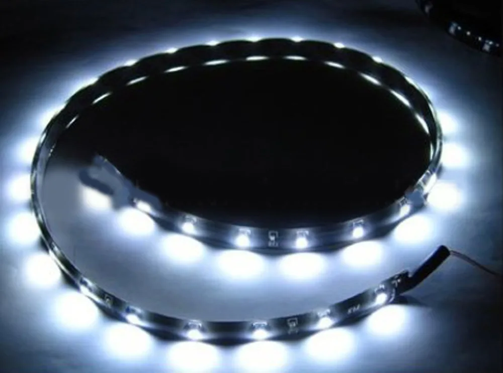 Wooeight автомобильные белые огни водонепроницаемые 1 шт. 30 см 5050 15 SMD LED 12 В гибкие