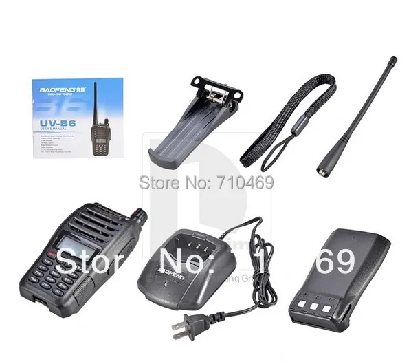 DHL Бесплатная доставка + Baofeng Walkie Talkie UV-B6 Dual Band CB Radio Transceiver UHF VHF двухстороннее радио