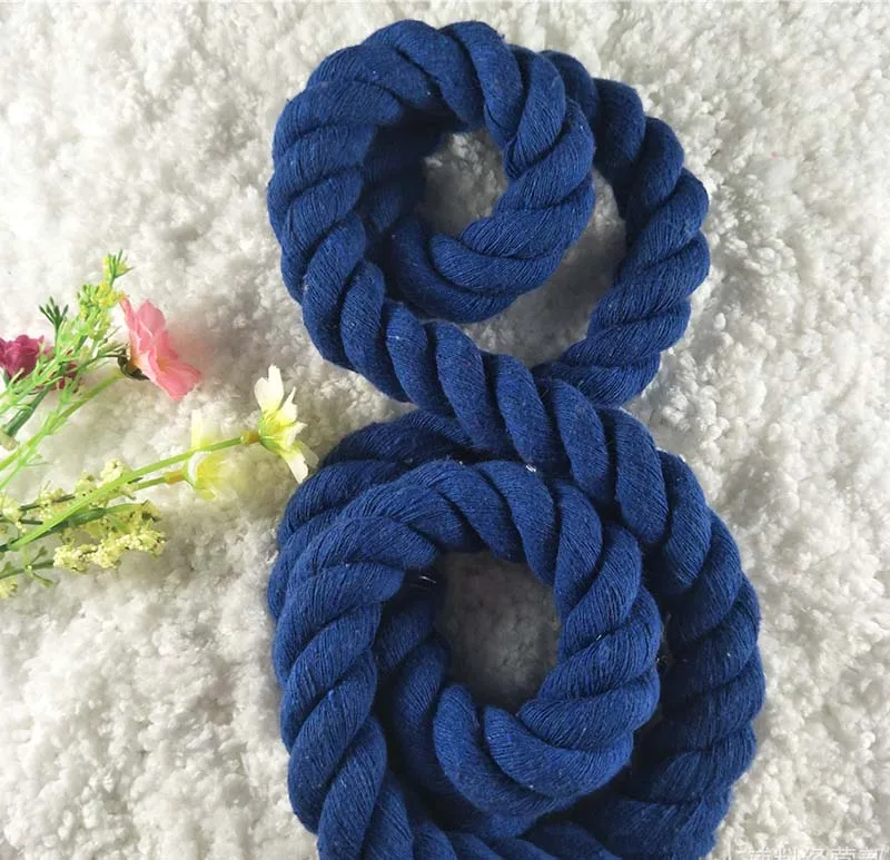Royalblue 2 м 20 мм экологически чистый хлопковый шнур высокая прочность витая хлопковая веревка домашняя сумка декоративные веревки DIY домашний текстиль аксессуары для рукоделия - Цвет: Royalblue