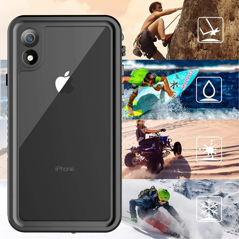 ip68 diving waterproof case for iphone 11 pro max xr xs max 5s se 6s 7 8 plus rugged cover clear back case with screen protector free global shipping