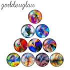 Новые красивые абстрактные красочные узоры 10 шт. 12 мм18 мм20 мм25 мм круглые фото стеклянные кабошоны демонстрационные изделия с плоским основанием