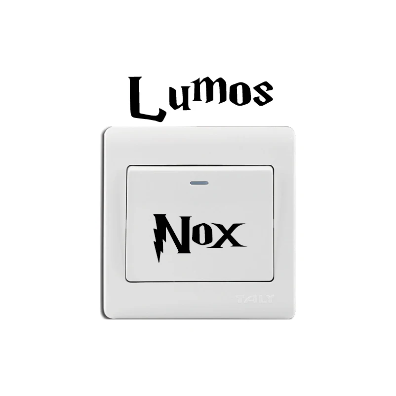 Lumos Nox выключатель света для дома спальни Декор Гарри Поттера тема виниловая