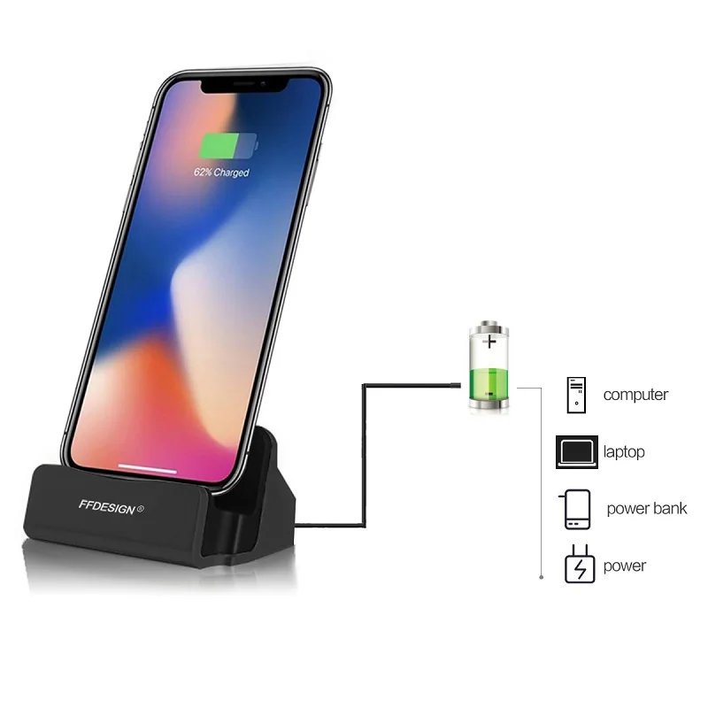 Зарядная док-станция для iphone Базовая подставка зарядное устройство Xiaomi Huawei Android