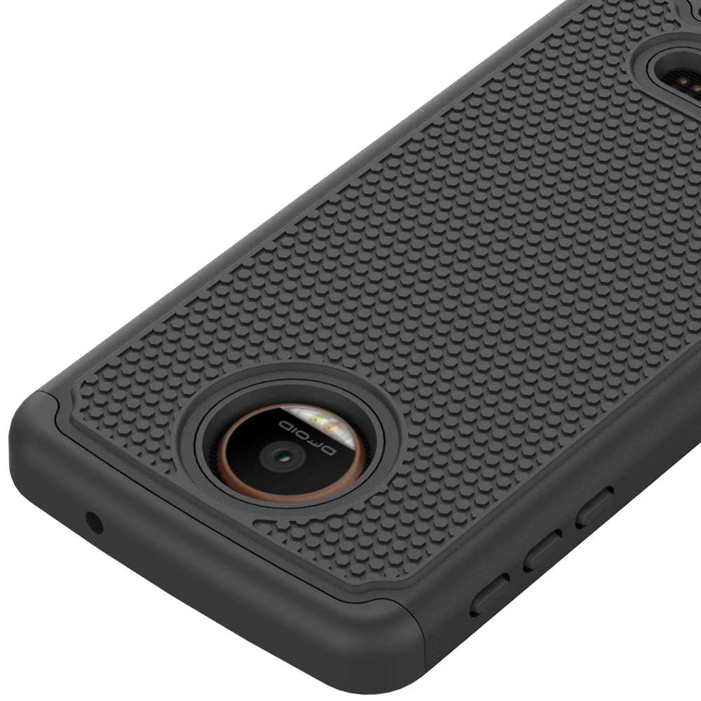 Для Moto Z Play шин Двухслойный Силиконовые Футляр Пластиковая Крышка Броня