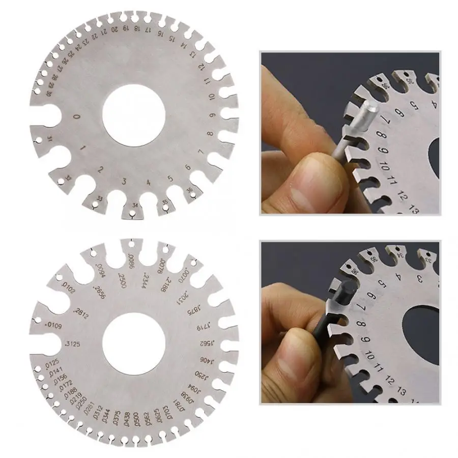 Металлический круглый провод толщиномер линейка тестер портативный сварочный
