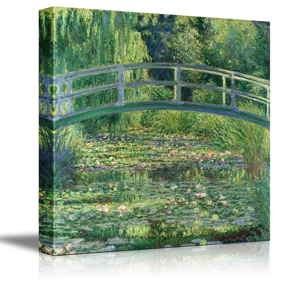Картина маслом мост и пруд водных лилий для дома офиса|canvas wall art|wall artclaude monet |
