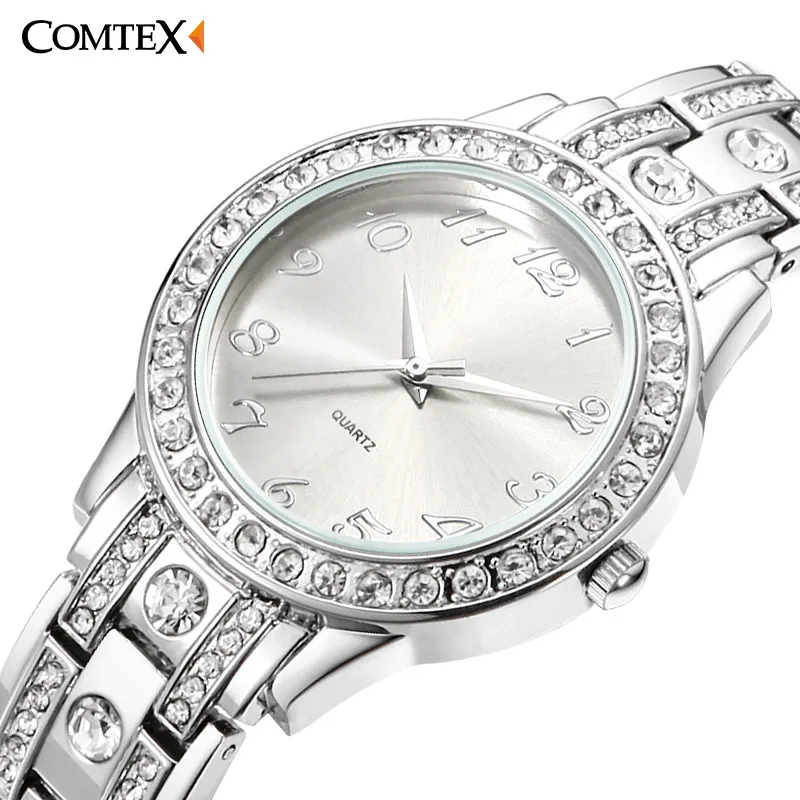 Модные женские туфли Часы 2017 кварцевые часы элегантные блестящие Япония