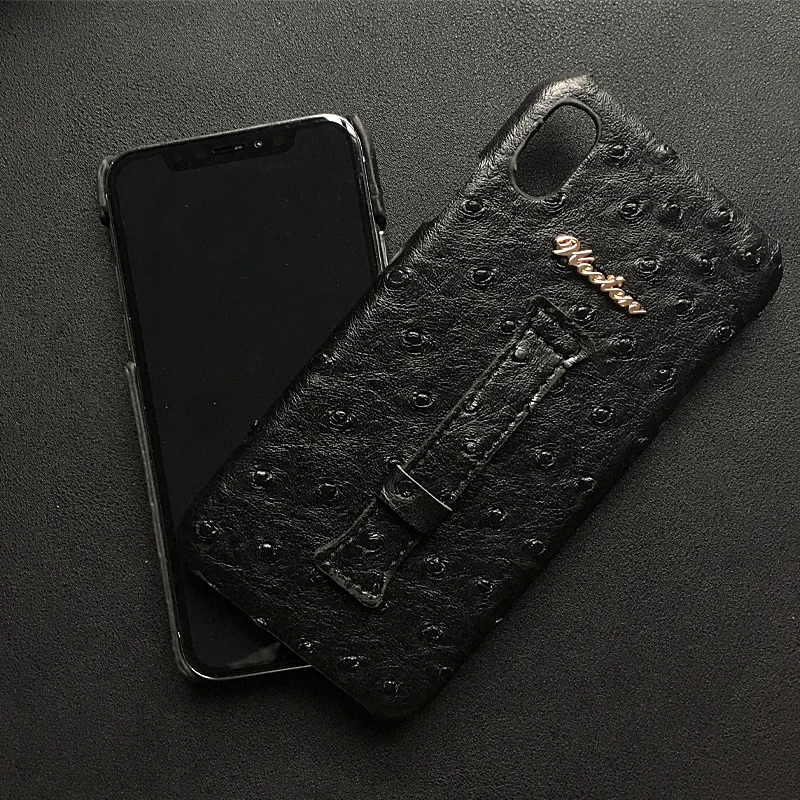 Винтажный чехол для телефона из искусственной кожи для samsung S8 S9 S10 Plus S10e S10 Lite чехол с ремешком на запястье держатель страусиной кожи твердая задняя крышка
