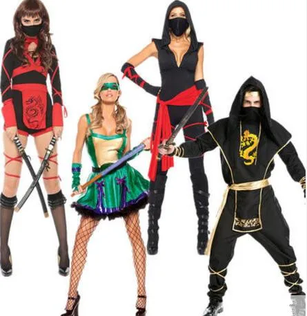 Новый стиль костюмы ниндзя для взрослых классические на Хэллоуин косплей