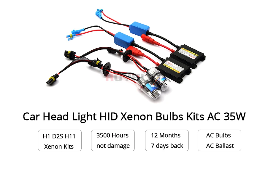 ROYALIN HID ксеноновые комплекты 35 Вт AC Тонкий Балласт H1 H11 D2S для Cn светильник для авто мотоцикла головной светильник лампа 3000 К 4300 К 5000 К 6000 К белый