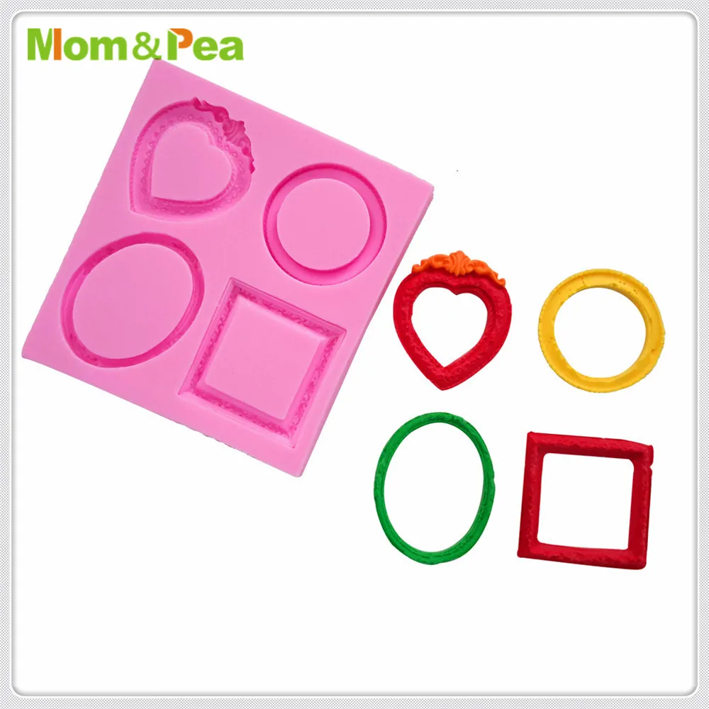 Силиконовая форма в форме 4 х рамок Mom & Pea MPA1873 украшение для торта 3D мастики