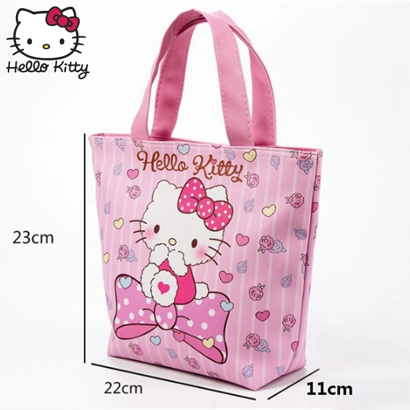 Сумка с рисунком hello kitty, плюшевый кошелек ручной работы с героями мультфильмов, милая сумка для покупок для девочек, нейлоновая портативная школьная сумка для путешествий
