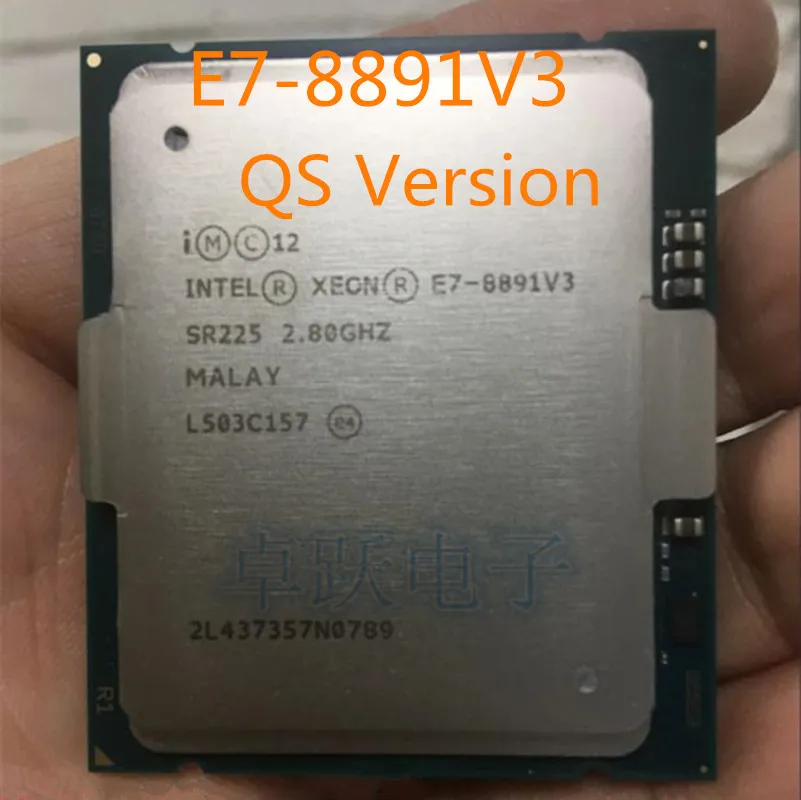 Оригинальный процессор Intel Xeon Φ V3 версия QS 2 80 ГГц 10 ядер 45 МБ E7 8891V3 LGA2011 165 Вт