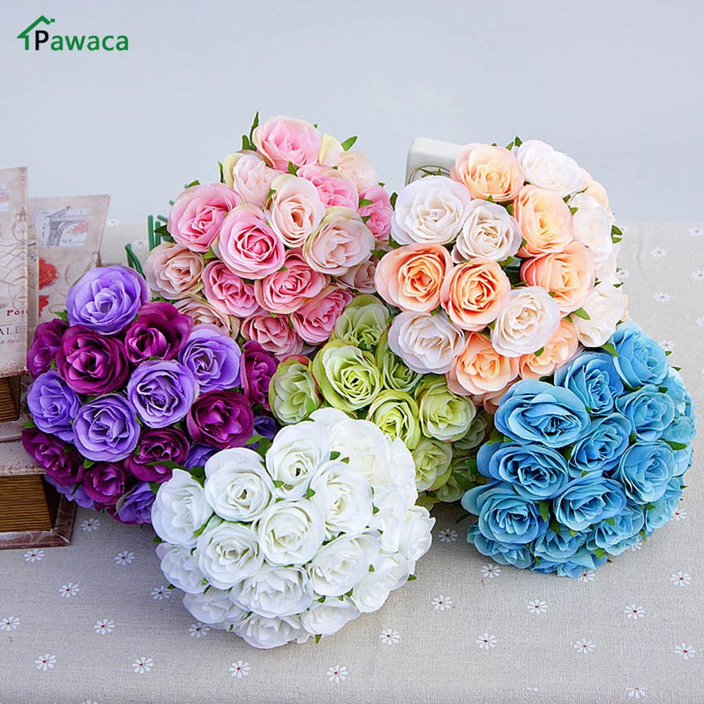 20 шт ветки Искусственные цветы винтажные европейские пионы Свадебные шелковые