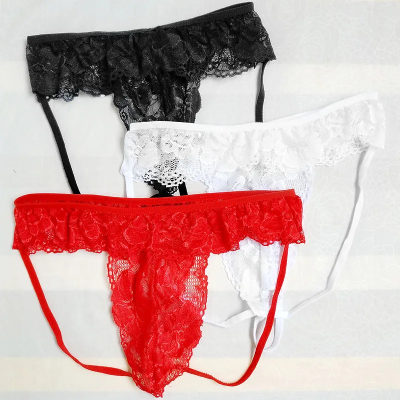 Кружевные трусики стринги нижнее белье Sissy Sexyx для мужчин пенис чехол открытая