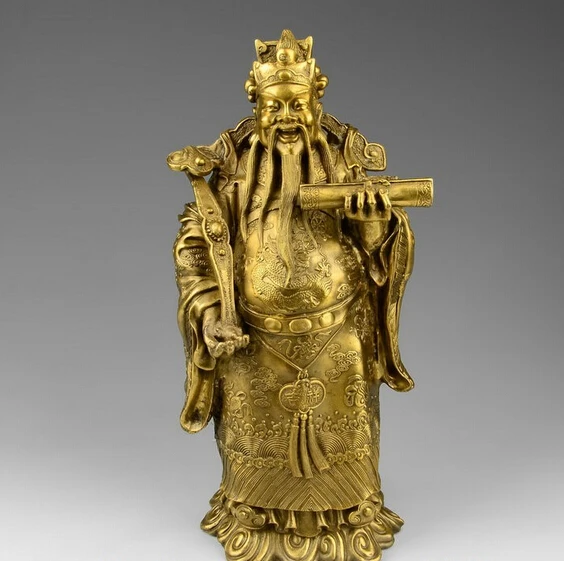 Китай (материк) Латунные Lucky Дракон Фу Лу Шоу Бог долголетия Будды Ruyi персики