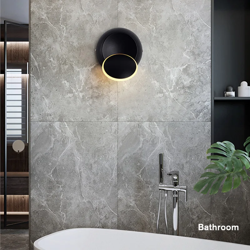 Луна Настенные светильники вращение на 360 ° регулируемая Затмение прикроватная