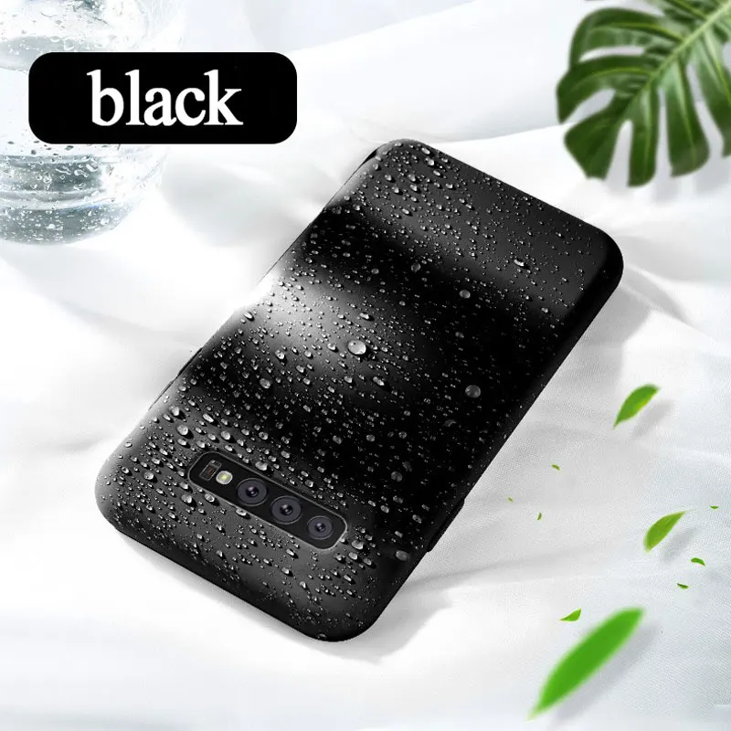 Black Жидкий силиконовый чехол для samsung Galaxy A50, A70, S10, Note10 Plus, мягкий матовый чехол для samsung Note10, 8, 9, S8, S9, S10 Plus, чехол - Color: Black