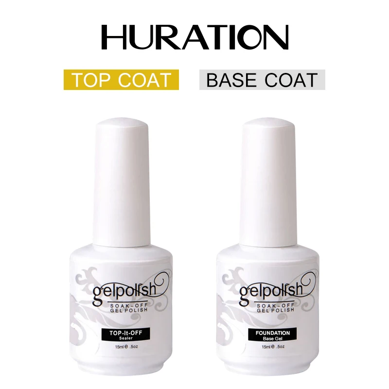 Гель лак для ногтей Huration Top and basic 15 мл Полупостоянный УФ маникюра и дизайна