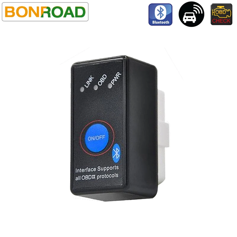 Автомобильный сканер OBDII ELM327 V2.1 автомобильный диагностический инструмент с Bluetooth