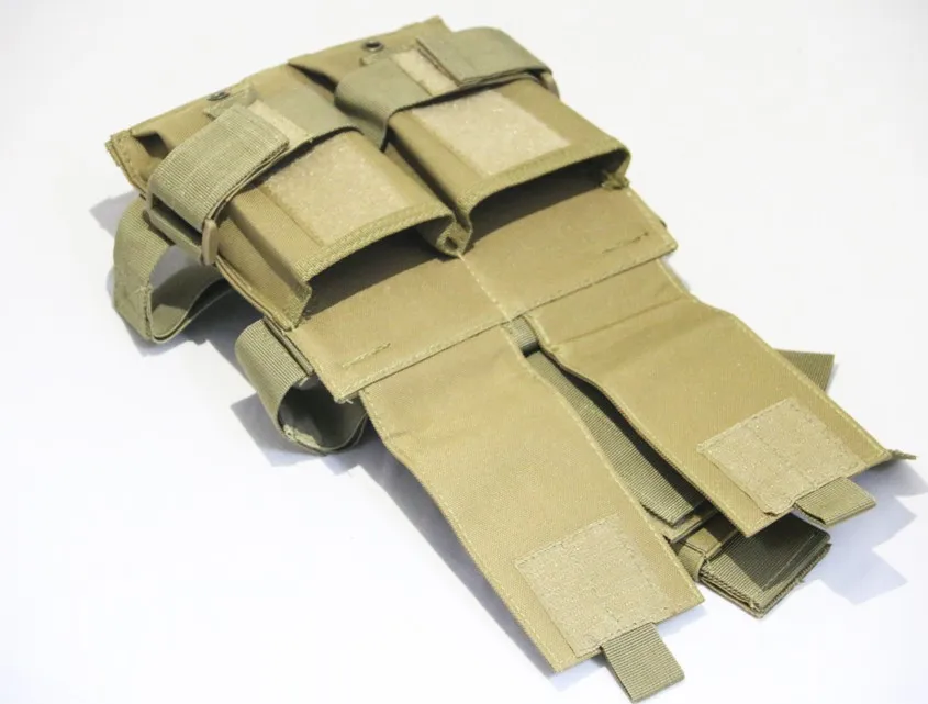 CQC M4 5,56 мм тактический Molle двойной пистолет маг сумка страйкбол Пейнтбол падение ноги панель Утилита кобура Охота Mag сумка