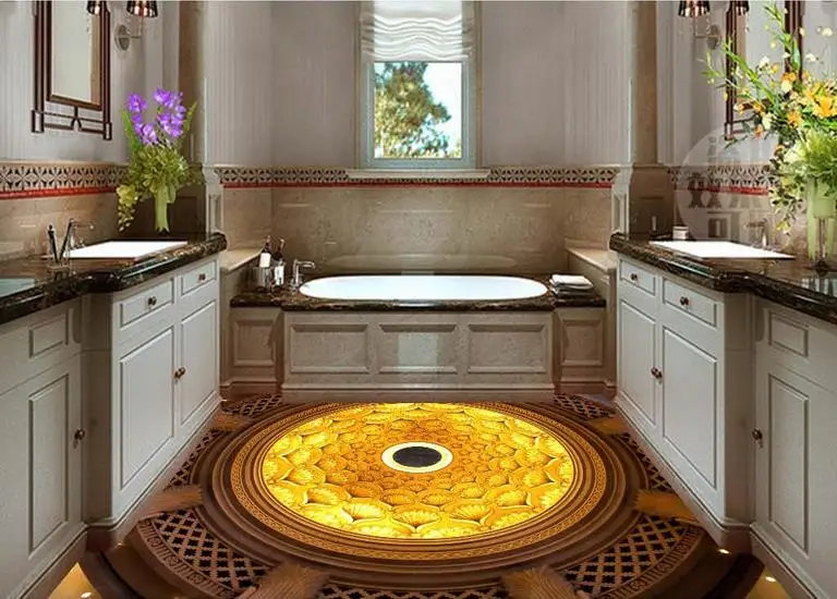 Благородные обои в европейском стиле 3d напольные покрытия церковный узор