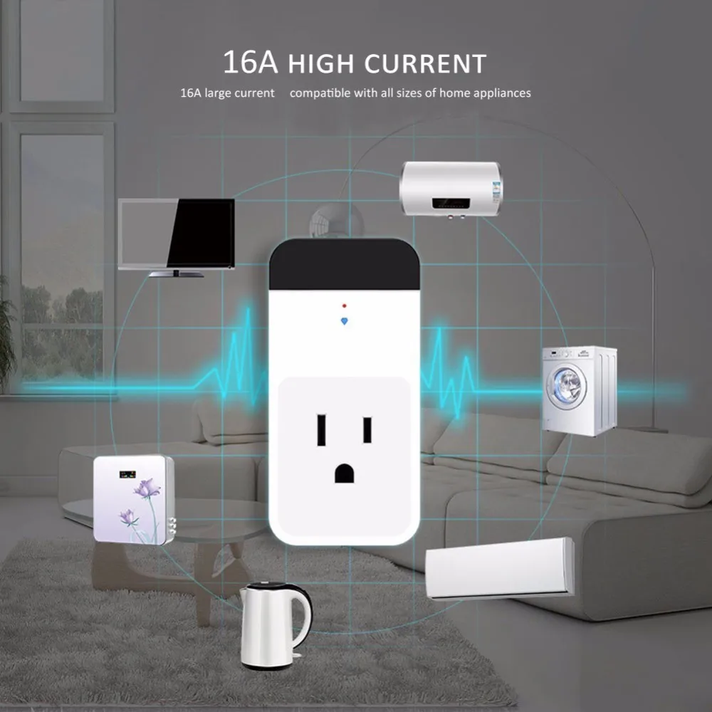 Умная розетка с ИК подсветкой Wi Fi голосовым управлением и через приложение|smart plug