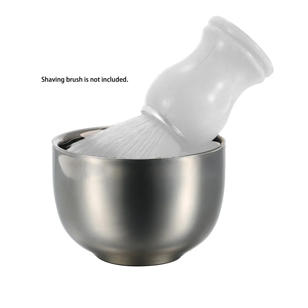 7 5 см серебряная чаша для бритья из нержавеющей стали щетка бритва бороды чашка