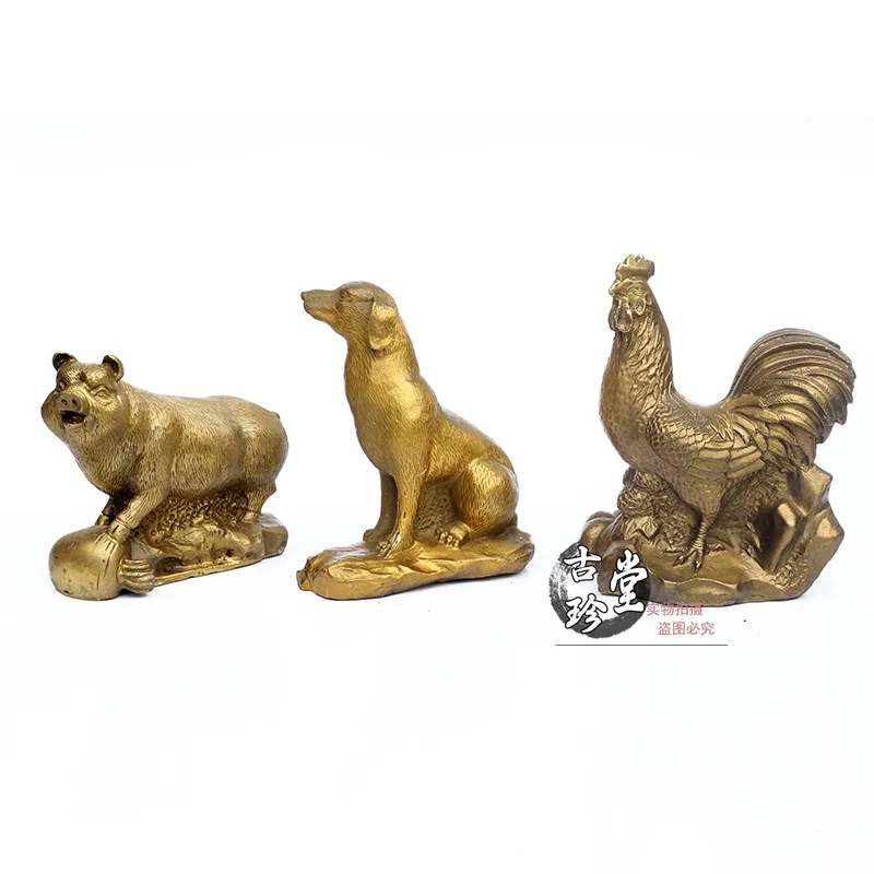 Медные поделки Seiko большие двенадцать знаков зодиака крыса бык тигр кролик