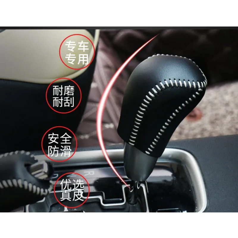 Крышка рычага переключения передач из натуральной кожи крышка для MITSUBISHI outlander 2017