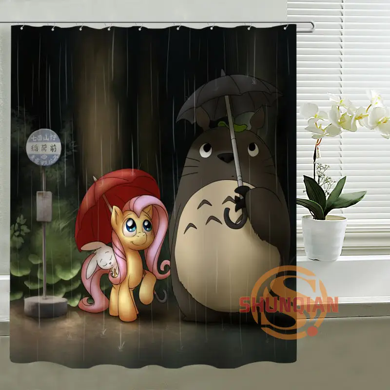 Пользовательская занавеска для душа my neighbor totoro ванной водонепроницаемая из