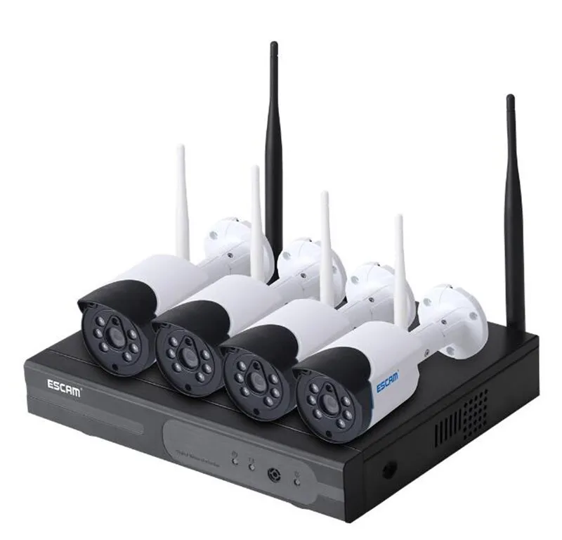 

ESCAM WNK404 720P WIFI IP Camera 4CH Wireless NVR Kit