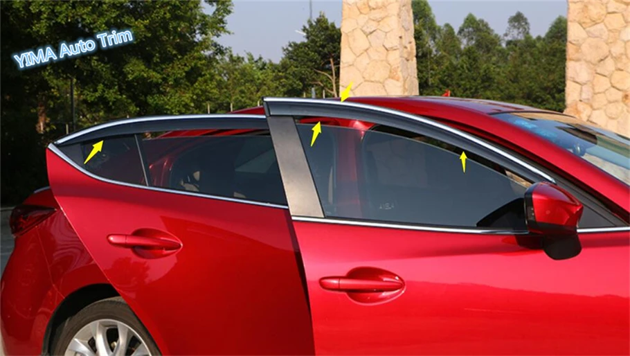 Lapetus чехол для Mazda 3 AXELA хэтчбек седан 2014 2016 козырьки окон тенты защита от ветра и