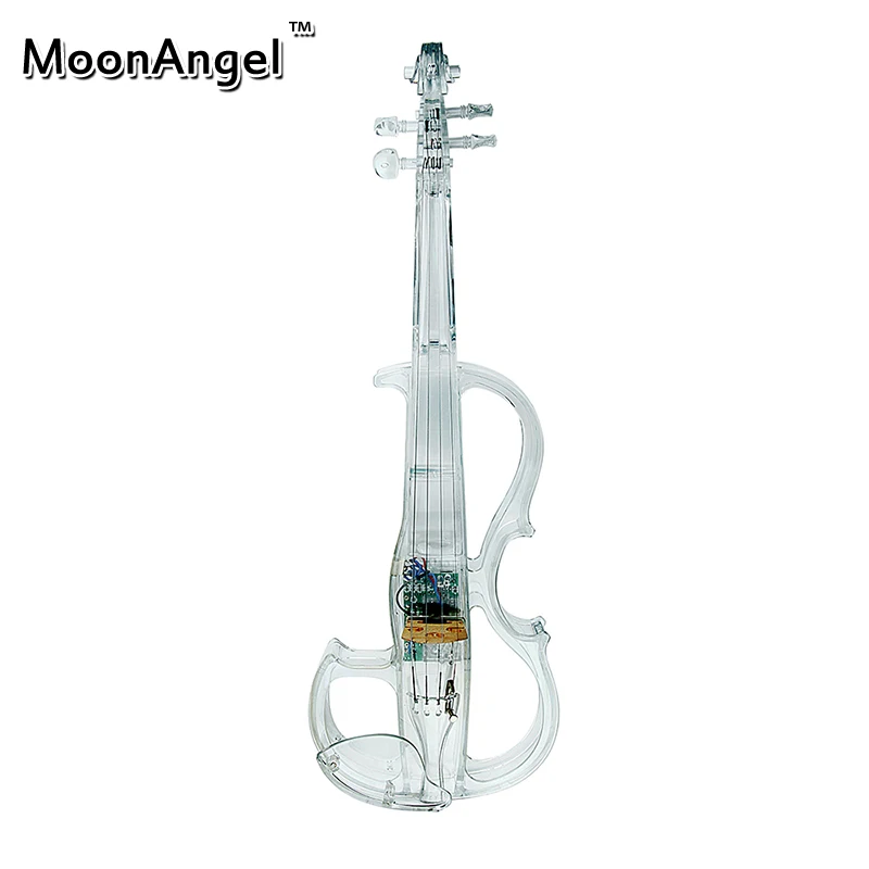 Прозрачная скрипка 4/4 со светодиодной подсветкой жесткий корпус для скрипки