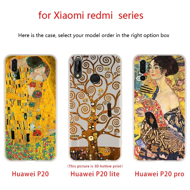 Мягкие чехлы для Huawei P40 P30 P20 Pro P10 Lite E Plus P Smart Z 2020 2019 Gustav Klimt art|Бамперы| |