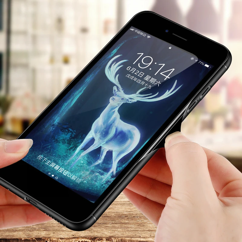 Honor8C Luminous Tempered Glass Case for Huawei Honor 8C 8X Max 7C 7X 9H HD Pattern Glowing in Night Cover Fundas Shell |